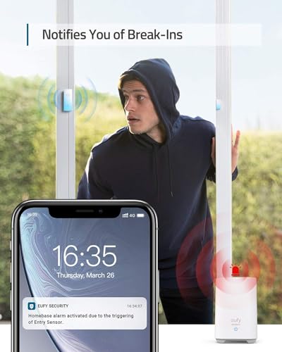 eufy Security 5-teiliges Smart Home Set, Sicherheitssystem mit Bewegungssensor, 2 Diebstahl-Sensoren, Alarmsystem, mit App, kompatibel mit eufyCam, Steuert andere HomeBase Überwachungsgeräte