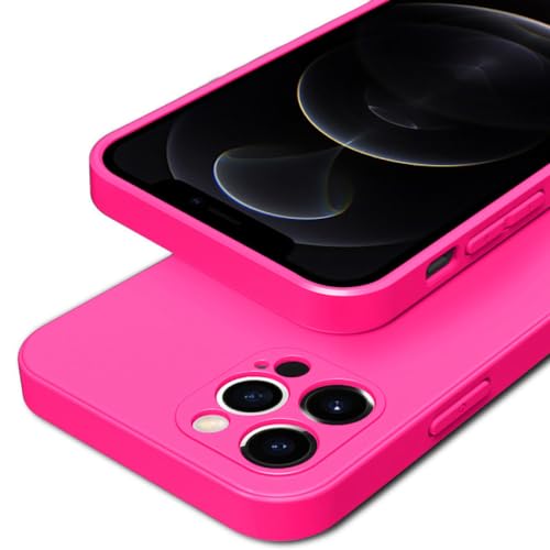 Coque silicone liquide iPhone 13 carrée pitaya housse protection objectif iPhone 14 12 Pro Max