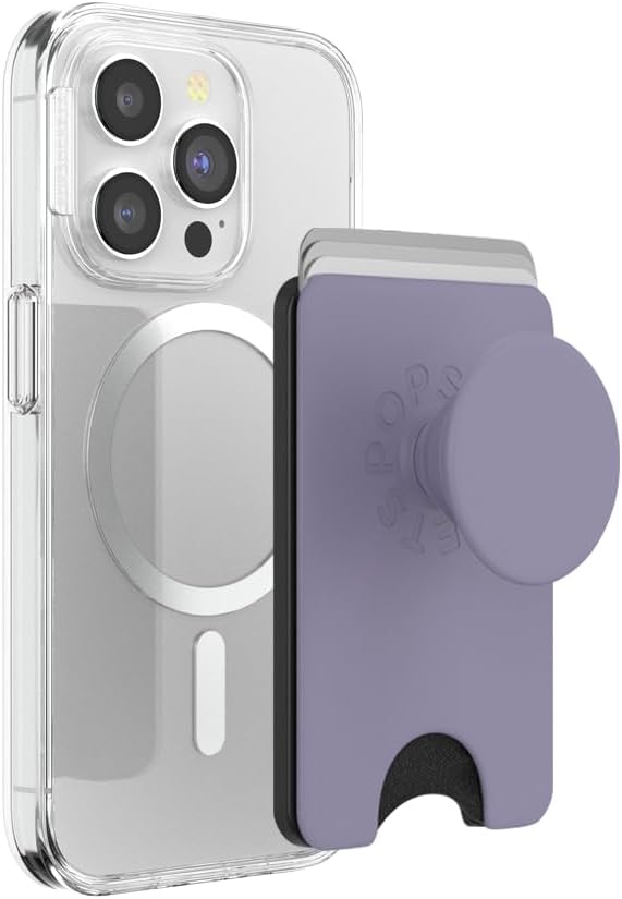 PopSockets Kick-Out Wallet for MagSafe, Adjustable Kickstand, Magnetic Stand - Pressed Flower