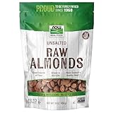 NOW Foods, Almonds, Raw and Unsalted, Source of Protein, Grown in the USA, 16-Ounce