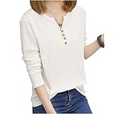 [チュナッチ] 4色展開 長袖 Vネック カットソー ストレッチ ボタン 付き M~2XL レディース 春 uvカット 大きい サイズ 夏 薄手カーディガン 白 春夏 あったかい ゆったり 柔らか ルーム ウェア ナイトウェア ナイト ホテル 軽い サマーニット コンパクト上着 春服 ラフ エレガント トラベル ナチュラル ファミリー ペアルック 春物カットソー ホワイト CHA42-WHL