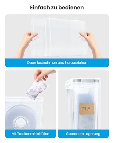 Filament Aufbewahrungsbox - 4 Pack Filament Container für 3D Druck Filament