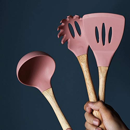 6 Pezzi Cucchiaio da Cucina Facile da Pulire Durevole spatola Raschietto Set di Utensili da Cucina in Silicone Antiaderente Pratico Sicuro