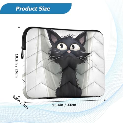 Funda para portátil 13-14 pulgadas impermeable con diseño gato miniatura 3