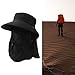 FytStycale Outdoor Sun Hat for Men Women with Face Covering for Backpacking Vacation Hiking, Black