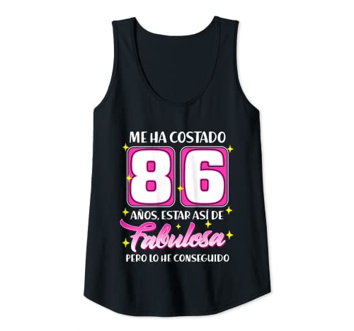Mujer 86 Años Fabulosa Cumpleaños 86 Camiseta sin Mangas