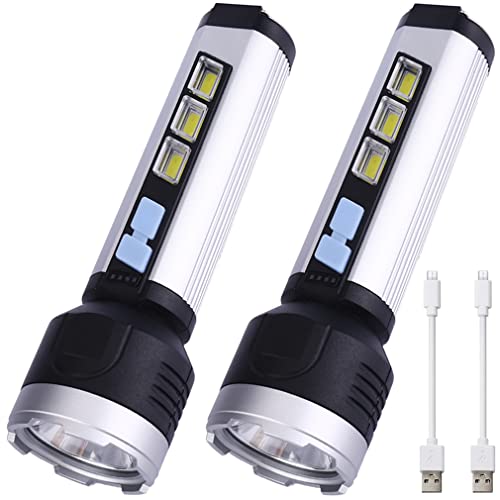 LEAGY 2-Pack Torce Elettriche Ricaricabili ad Alta...