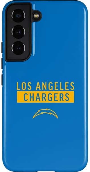 Skinit Pro Phone Case Compatible with Samsung Galaxy S22 - Officially Licensed NFL Los Angeles Chargers Blue Performance Series Design
