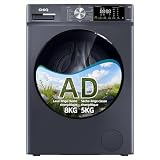 CHiQ 8/5kg Lave-Linge Séchant avec Classe A/D pour Petit Foyer Gris...