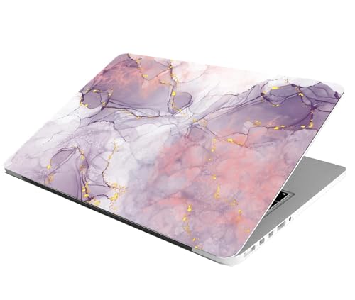 Full Laptop Skin Stickers HD Quality Sticker for Laptops Upto 15.6" (Dustproof|Waterproof|Scratchproof|Reusable) - PK Marble FL RON1