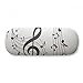 Flappg Black Music Notes Glasses Case Eyeglasses Clam Shell Holder Storage Box