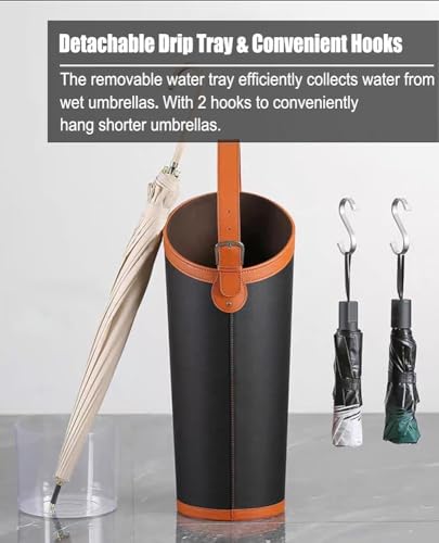 Porte-parapluie peu encombrant noir pour l'entrée de la maison - 6