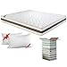 Produktbild EVERGREENWEB - Federkernmatratze 160x195 cm 24 Hoch mit 2er Set Viscoschaum Kissen KOSTENLOSE Ortopädischer Kaltschaumstoff, Hypoallergenem, Antimilben Bezug, AIRSPACE Atmungsaktiv | BONNEL