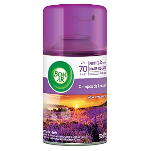 Aromatizador de Ambiente Bom Ar Automático Aerossol Freshmatic Campos de Lavanda Refil 250ml