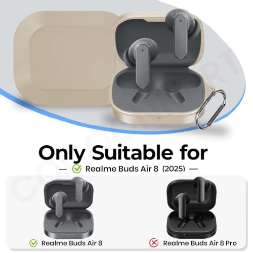 Image of Soft Silicone Case Cover Compatible for Realme Buds Air 8 (Master Gold)