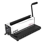 VEVOR Manual Coil Binding Machine with Wire Coil Calendar Binding Inserter 34 Holes 120 Sheet of A4 Papers Spiral Coil Book Binding Machine