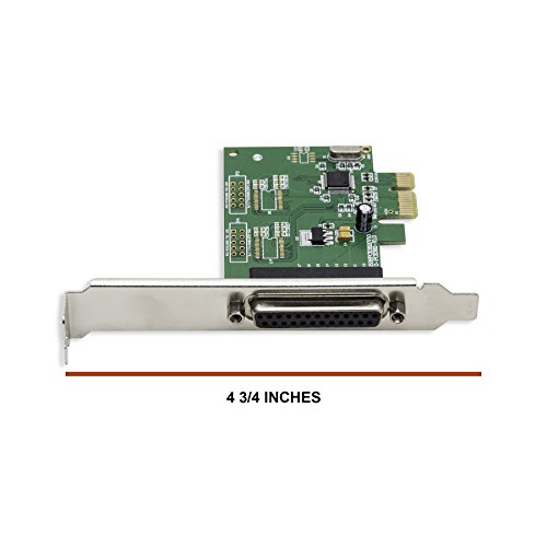 Syba 1 Port Db25 Parallel Pcie X1 Expansion Card Wch382L Chipset Ieee1284 Si-Pex10010, Green #TOP2