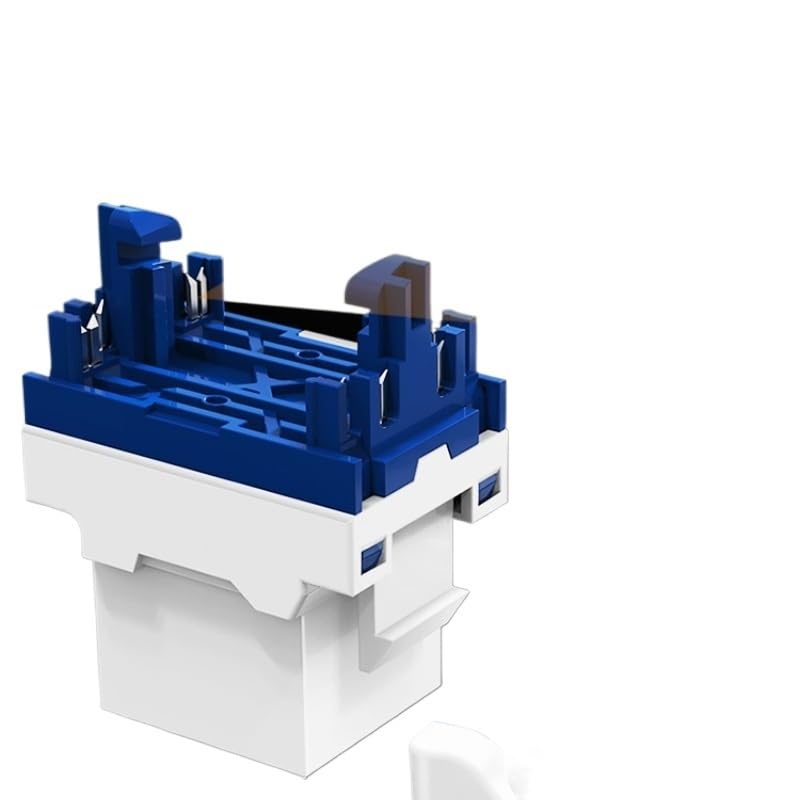 RJ45 Keystone Ja1ck, CAT6 CAT5E CAT6A Tool fr;/ee Adaptador de módulo de autobloqueo sin perforaciones acopladores de herramientas (24 piezas)