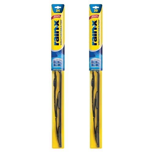 Rain-X 820146 WeatherBeater Wiper Blades 24 and 20 Windshield Wipers (Pack of 2) Automotive Replacement Windshield Wiper Blades That Meet Or Exceed OEM Quality And Durability Standards