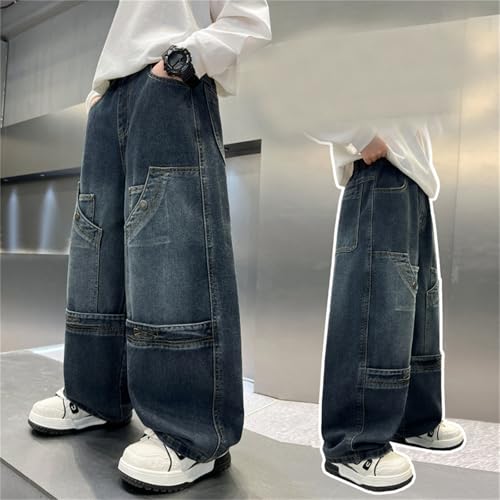 Pantalón vaquero para niño con pernera recta y diseño elástico 4
