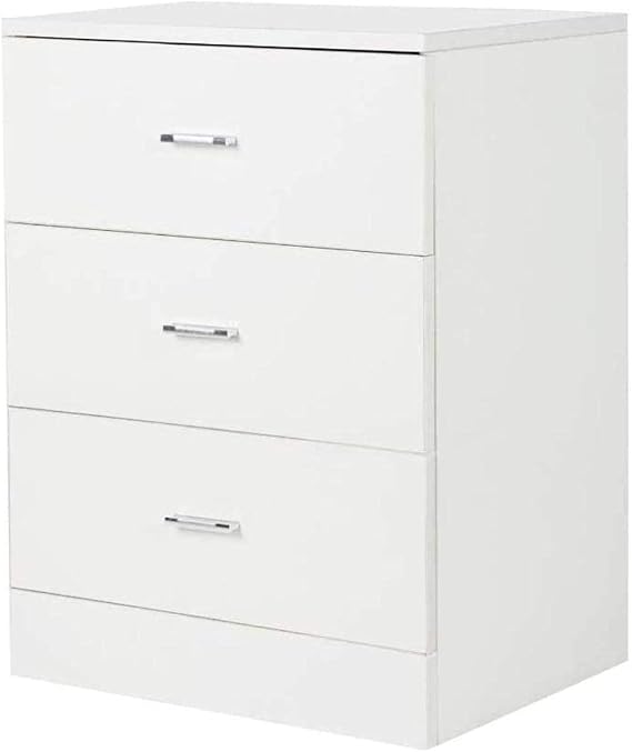 Nightstand Bedside Table 3 Drawers Bedside Table Side Table Modern Wooden Chest of Drawers for Bedroom Side table