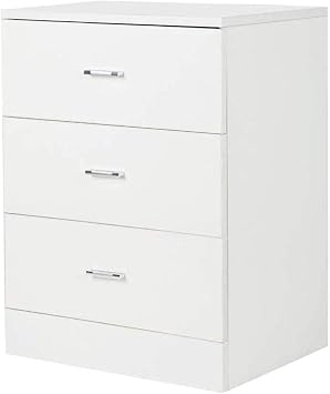 Nightstand Bedside Table 3 Drawers Bedside Table Side Table Modern Wooden Chest of Drawers for Bedroom Side table