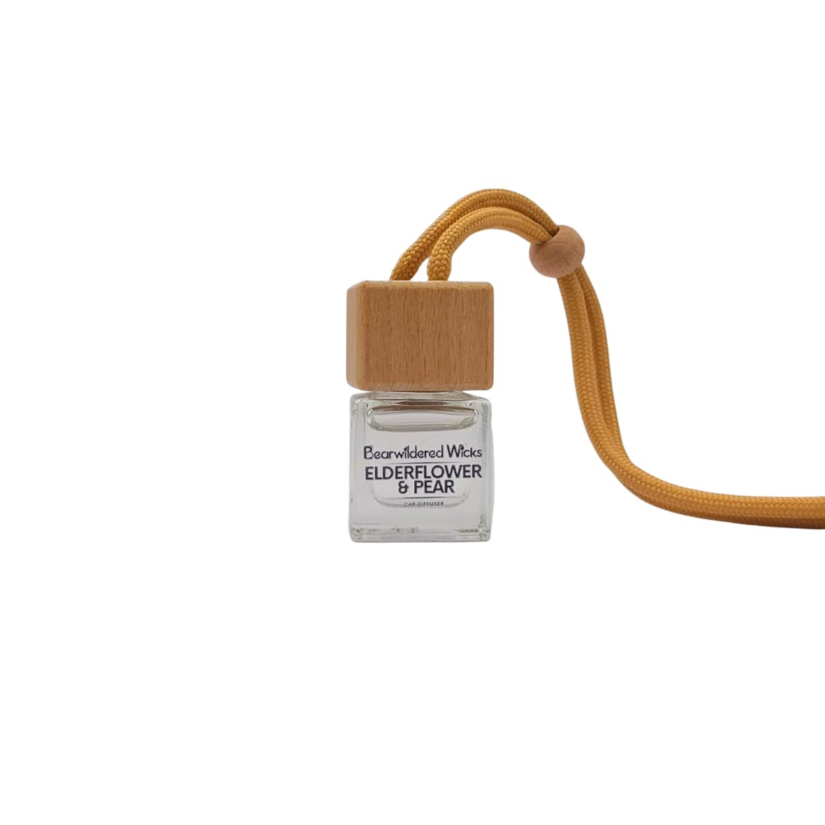 Elderflower & Pear Scented Car Diffuser | 6-8Week Fragrance Release | Hanging or Vent Clip Vehicle Air Freshener | Modern Flip & Refresh Glass Cube Design | Handmade in Scotland | 5ml โ image 1