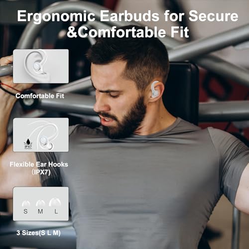 Csasan V90 Headphones Wireless Earbuds Sport, Bluetooth 5.3 Over Ear Buds Stereo Deep Bass Headset thumb #4