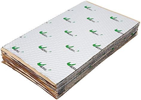 uxcell 25pcs 80mil 26.5sqft Car Sound Deadener Heat Insulation Mat Butyl Pad Damping Self Adhesive Deadening Material Door Roof Floor Sound Barrier
