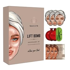Gesichtsmasken Beauty Set von Sisters & Me Lifting Effekt 9 x reichhaltige Masken Beauty inkl. hochdosierte Augenpads…
