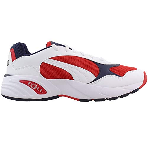 PUMA Puma Men's Cell Viper Sneaker, White-high Risk red, 13 M US