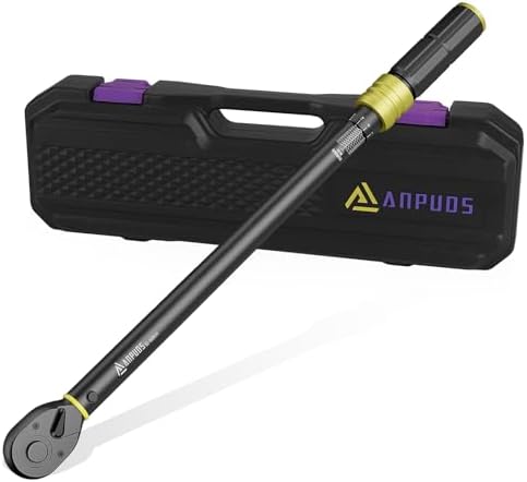 Torque Wrench 1/2", 60-460 Nm Torque Wrench, Accuracy ±3%, Double Direction, 72T Reversible Head Torque Wrench for Car, Truck