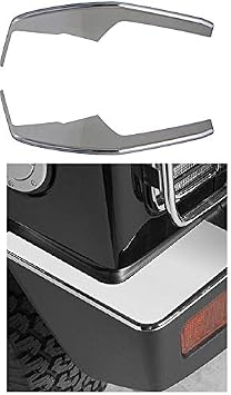 Chrome Rear Bumper Corner Trim Frame Covers 2 PCS Compatible with Hummer H3 2006, 2007, 2008, 2009