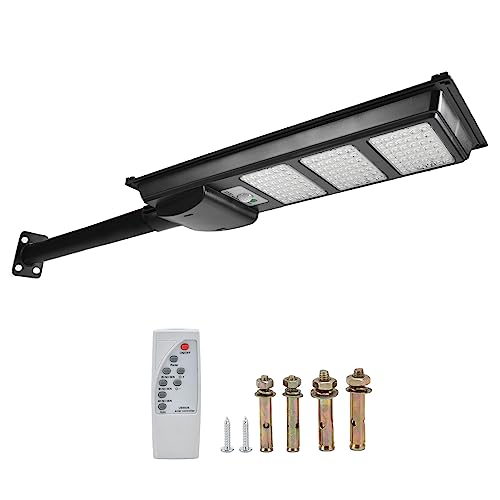 PODSJD Lampe Solaire Exterieur, Spot LED Puissant avec Batterie 15000mAh, 126 LED, IP65 Étanche - Chargement Haute Efficacité, Télécommande Multifonctions,...