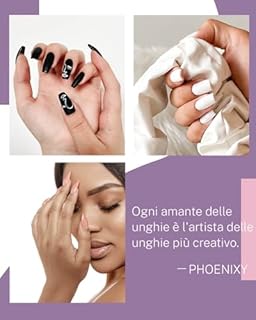 PHOENIXY Kit Unghie Gel Completo, 12 Colori, Lampada UV/LED 36W, Accessori, Set Unghie Semipermanente Professionale