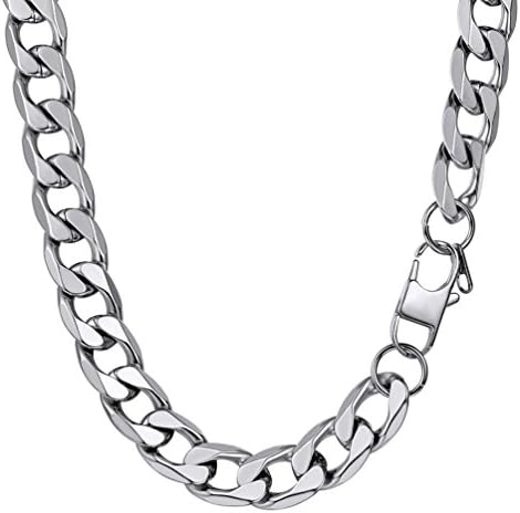 PROSTEEL Men Chain, 5/6/9/13MM Cuban Necklace, 14/18/20/22/24/26/28/30", 316L Stainless Steel/Gold Plated/Black (Send Gift Box)