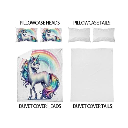 Housse de couette double 3D animaux en microfibre contre l'usure - 4