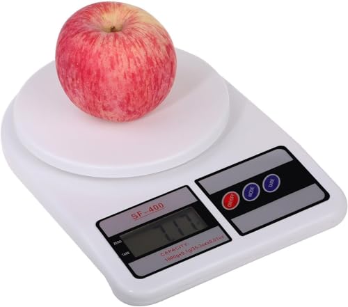 Image of SF-400 Digital Kitchen Weighing Scale | 10Kg x 1g Precision | Food Scale with LCD Display for Cooking, Baking, Meal Prep & Healthy Diet | Compact Weight Machine for Home Use (White)