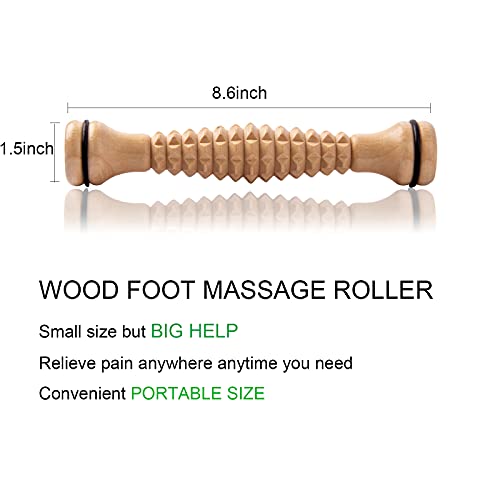 Wumimi Wooden Deep Tissue Foot Massager Roller For Plantar Fasciitis & Arch Pain Relax And Relief Wood Therapy, Reflexology Tool For Trigger Point Therapy, Promotes Stress Relief & Muscle Relaxation #TOP2