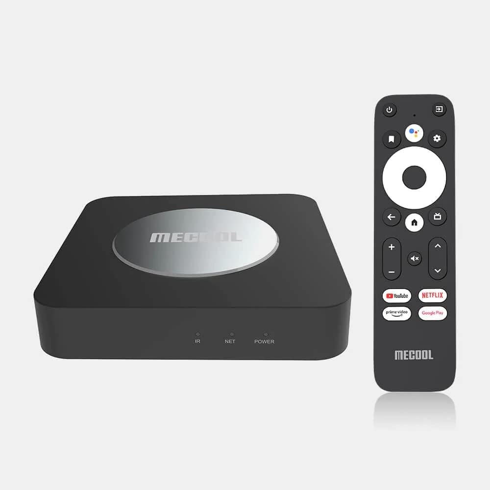 MECOOL KM2 PLUS Netflix and Google-certified 4k streaming device Android TV Smart Box are powered by S905X4-B Quad-Core A55 CPU with AV1 HDR. Runs on the latest Android TV system Android 11