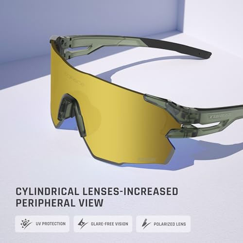 Image of TOREGE Z87 Sports Sunglasses for Men and Women-UV Protection, Ideal for Cycling, Fishing, Baseball, Running, Golf Iceman