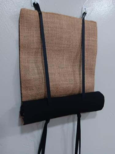 Classroom Security Curtain with Black Lining - Intruder Alert Burlap Door Cover 10"x35" - Image 2