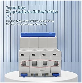 AC230V MCB Leakage Protector RCBO Overload Short Circuit Protection 4P 30mA Residual Current Circuit Breaker Switch RCCB RCD (Size : 4P, Color : 50A)