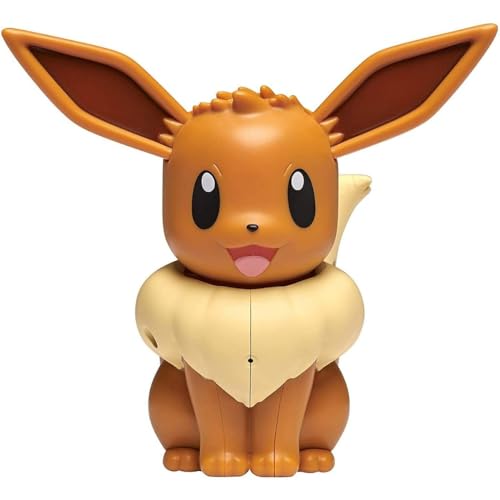 BANDAI - Pokémon - Figurine My Partner Evoli - Figurine électronique Interactive avec capteurs tactiles Qui Parle et Bouge - WT98136