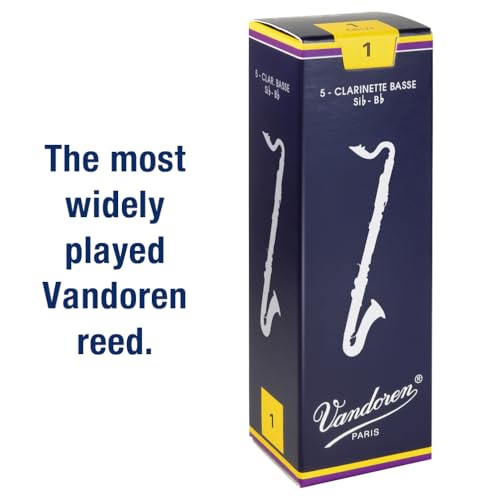 Image of Vandoren CR121 Bass Clarinet Traditional Reeds Strength 1; Box of 5