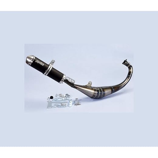 Pot 50 a boite polini hm pour minarelli 50 am6, beta 50 rr-rieju 50 rs3, rs2, rs1, mrt, smx, rmx, rr-peugeot 50 xps, xp6-mbk 50 x-power, x-limit-yamaha 50 tzr, dtr (passage bas -silencieux alu noir)