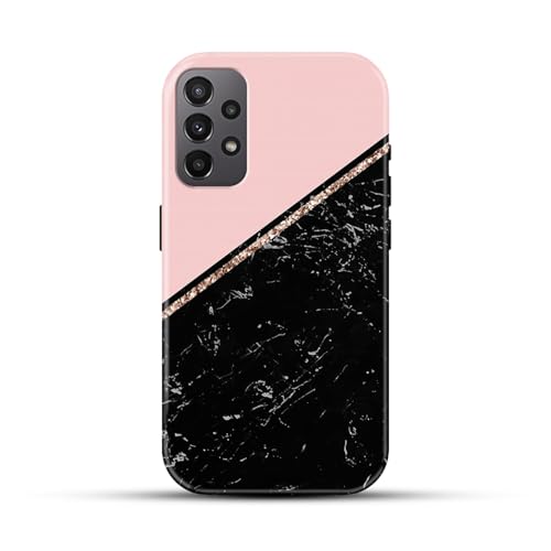 Image of COLORflow Back Cover Compatible with Samsung Galaxy A23 4G / 5G | Beautiful Black Pink Marble | Designer Printed Glossy Armoured Bumper Back Cover Compatible with Samsung Galaxy A23 4G / 5G