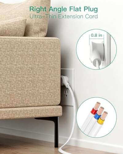 Surge Protector Power Strip, 12 Wide Spaced Multi Outlets, Wall Mount - image 4