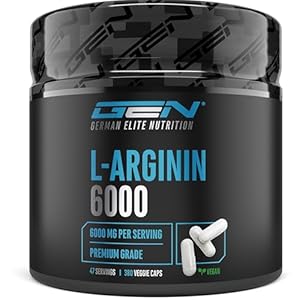 L-Arginin – 380 vegan capsules – 6000 mg L-arginine HCL per dagportie met 4980 mg pure arginine – Hooggedoseerd aminozuur van plantaardige oorsprong