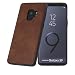 Produktbild PULSARplus Handyhülle kompatibel mit Samsung Galaxy S9 Hülle Schutzhülle Dünn Case Cover, Unterstützt kabelloses Laden (Qi), Handy Hülle Vintage Braun